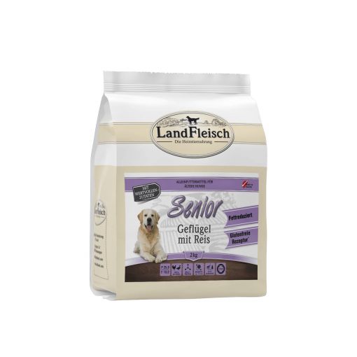 LandFleisch Dog Trocken Senior Geflügel mit Reis 2kg LandFleisch Dog Trocken Senior Geflügel mit Reis 2kg