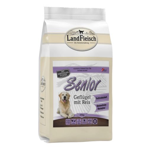 LandFleisch Dog Trocken Senior Geflügel mit Reis 10kg LandFleisch Dog Trocken Senior Geflügel mit Reis 10kg