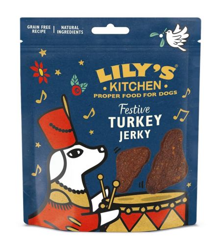 Lilys Kitchen Dog Christmas Festive Turkey Jerky 70g (Menge: 8 je Bestelleinheit)