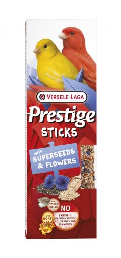 Versele Prestige Sticks Kanarien mit Supersaaten & Blüten 60 g (Menge: 10 je Bestelleinheit) Versele Prestige Sticks Kanarien mit Supersaaten & Blüten 60 g (Menge: 10 je Bestelleinheit)