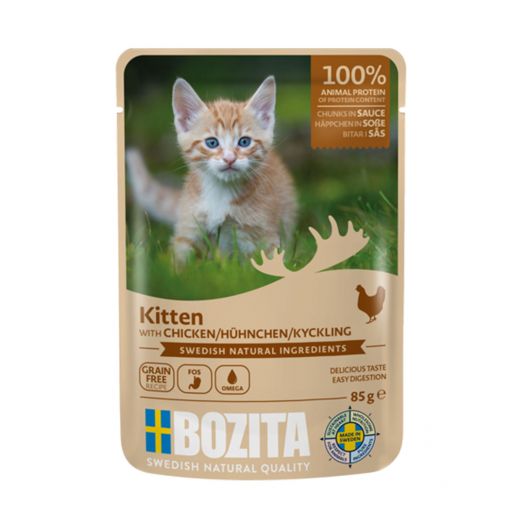 Bozita Häppchen in Sauce mit Hühnchen für Kitten 85 g (Menge: 12 je Bestelleinheit)