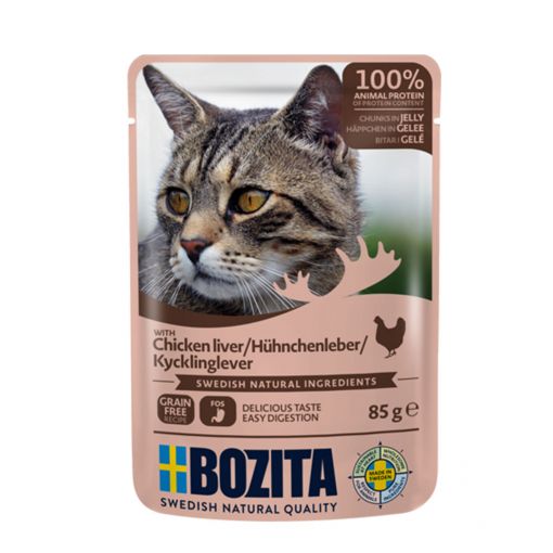 Bozita Häppchen in Gelee mit Hühnchenleber 85 g (Menge: 12 je Bestelleinheit)