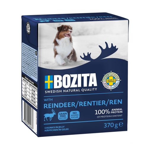 Bozita Happen in Gelee mit Rentier 370 g (Menge: 6 je Bestelleinheit)