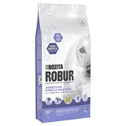 Bozita Robur Adult Sensitive Single Protein Lamm 12kg