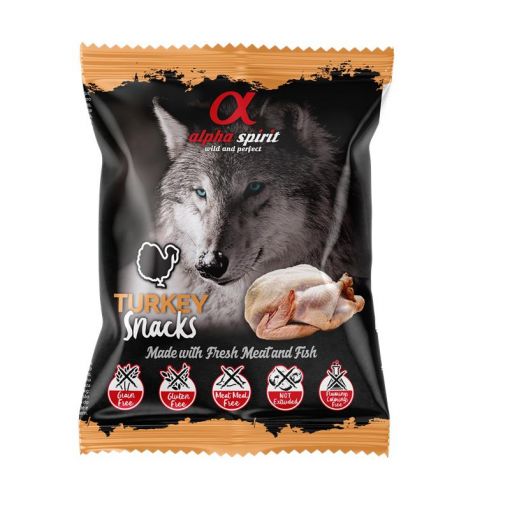 alpha spirit Dog Snack gewürfelt Pute 50 g