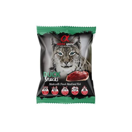 alpha spirit Cat Snack gewürfelt Ente 50g