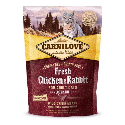 Carnilove Cat Adult Fresh Chicken & Rabbit/Gourmand 400g