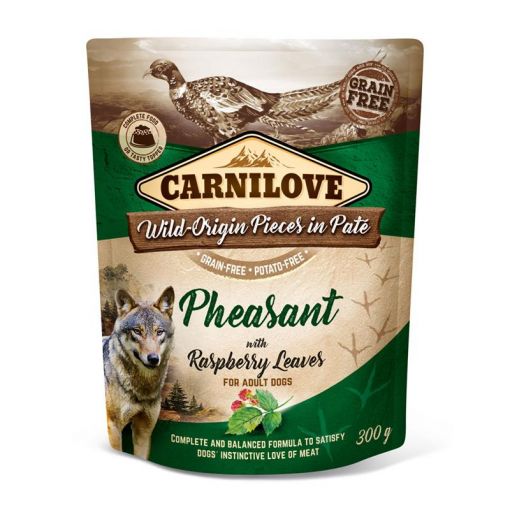 Carnilove Dog Pouch Pate Fasan & Himbeerblätter 300g (Menge: 12 je Bestelleinheit)