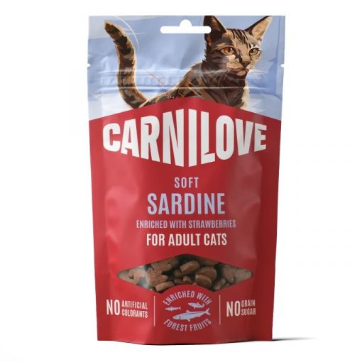 Carnilove Cat Soft Snack Sardine with Strawberry 50g Carnilove Cat Soft Snack Sardine with Strawberry 50g