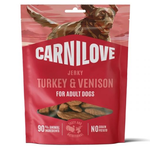 Carnilove Dog Snack Jerky Turkey with Venision 100g Carnilove Dog Snack Jerky Turkey with Venision 100g