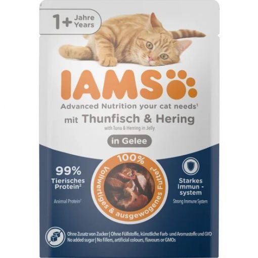 IAMS Cat Thunfisch & Hering in Gelee 85g IAMS Cat Thunfisch & Hering in Gelee 85g