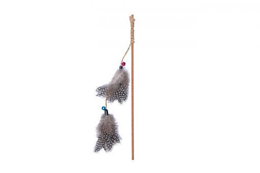 Quapas Cat Toy Fishing Rod Feather Double