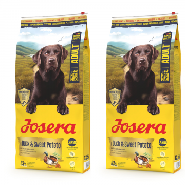 Josera Duck & Sweet Potato Medi/Maxi 2 x 12,5 kg Sparpaket Josera Duck & Sweet Potato Medi/Maxi 2 x 12,5 kg Sparpaket