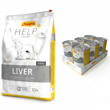 Josera Help Liver 10 kg + 6 x 400 g Help Liver Nassfutter gratis