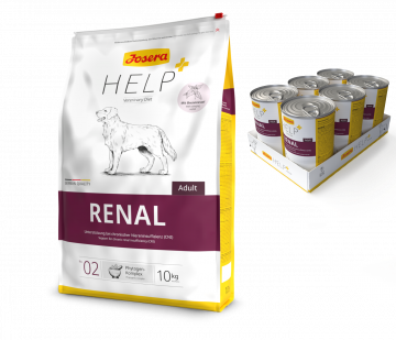 Josera Help Renal 10 kg + 6 x 400 g Help Renal Nassfutter gratis
