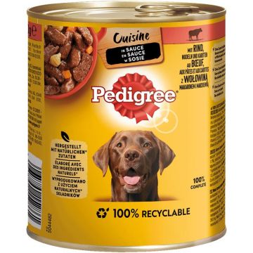 Pedigree Dose Cuisine in Sauce Rind, Nudeln & Karotten 800g (Menge: 12 je Bestelleinheit)