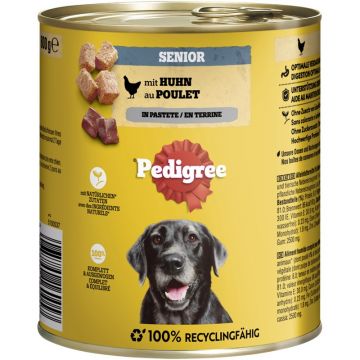 Pedigree Dose Senior Huhn Pastete 800g (Menge: 12 je Bestelleinheit)