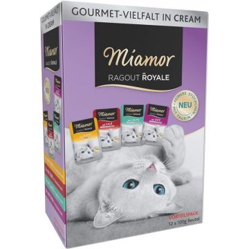 Miamor FB Ragout Royale Multibox Cream Vielfalt 12 x 100 g (Menge: 5 je Bestelleinheit) Miamor FB Ragout Royale Multibox Cream Vielfalt 12 x 100 g (Menge: 5 je Bestelleinheit)