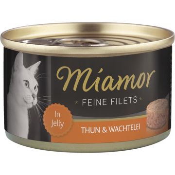 Miamor Dose Feine Filets Thunfisch & Wachtelei 100 g (Menge: 24 je Bestelleinheit) Miamor Dose Feine Filets Thunfisch & Wachtelei 100 g (Menge: 24 je Bestelleinheit)