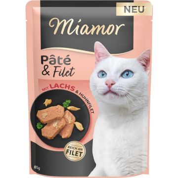 Miamor PB Pâté & Filet mit Lachs 85g (Menge: 10 je Bestelleinheit) Miamor PB Pâté & Filet mit Lachs 85g (Menge: 10 je Bestelleinheit)