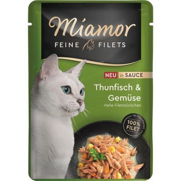 Miamor PB Feine Filets Thunfisch & Gemüse in Sauce 100g (Menge: 24 je Bestelleinheit) Miamor PB Feine Filets Thunfisch & Gemüse in Sauce 100g (Menge: 24 je Bestelleinheit)