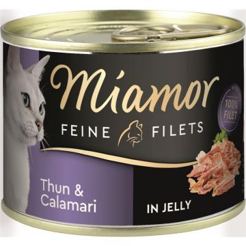 Miamor Dose Feine Filets Thunfisch & Calamari 185 g (Menge: 12 je Bestelleinheit) Miamor Dose Feine Filets Thunfisch & Calamari 185 g (Menge: 12 je Bestelleinheit)