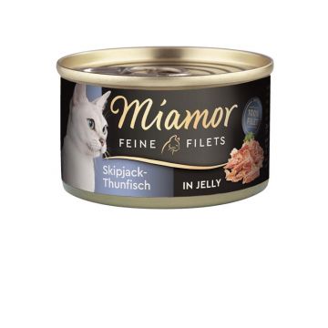 Miamor Feine Filets Skipjack-Thunfisch in Jelly 100g (Menge: 24 je Bestelleinheit) Miamor Feine Filets Skipjack-Thunfisch in Jelly 100g (Menge: 24 je Bestelleinheit)