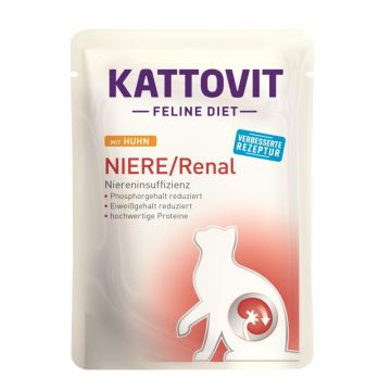 Kattovit PB Feline Diet Niere/Renal Huhn 85g (Menge: 24 je Bestelleinheit) Kattovit PB Feline Diet Niere/Renal Huhn 85g (Menge: 24 je Bestelleinheit)