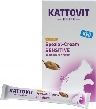 Kattovit Spezial-Cream Sensitive mit Huhn 6x16g (Menge: 11 je Bestelleinheit) Kattovit Spezial-Cream Sensitive mit Huhn 6x16g (Menge: 11 je Bestelleinheit)
