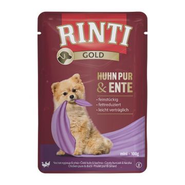 Rinti Gold Frischbeutel Huhn Pur & Ente 100 g (Menge: 10 je Bestelleinheit) Rinti Gold Frischbeutel Huhn Pur & Ente 100 g (Menge: 10 je Bestelleinheit)