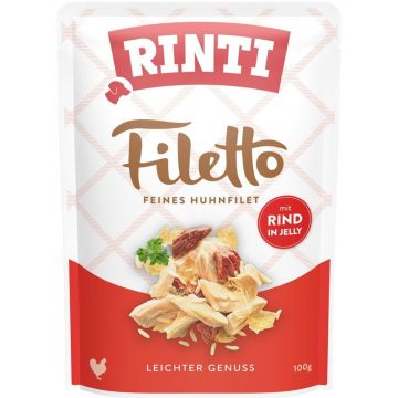 Rinti Filetto Huhnfilet mit Rind in Jelly 100 g (Menge: 24 je Bestelleinheit) Rinti Filetto Huhnfilet mit Rind in Jelly 100 g (Menge: 24 je Bestelleinheit)