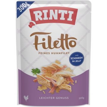 Rinti P.B. Filetto Huhn & Schinken in Jelly 300g (Menge: 6 je Bestelleinheit) Rinti P.B. Filetto Huhn & Schinken in Jelly 300g (Menge: 6 je Bestelleinheit)