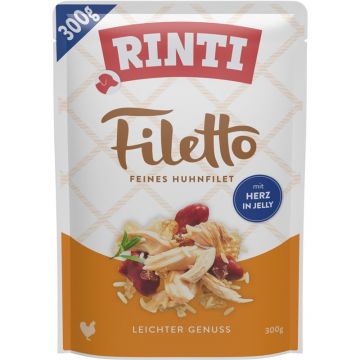 Rinti P.B. Filetto Huhn & Herz in Jelly 300g (Menge: 6 je Bestelleinheit)