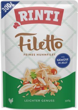 Rinti P.B. Filetto Huhn & Gem&uuml;se in Jelly 300g (Menge: 6 je Bestelleinheit)
