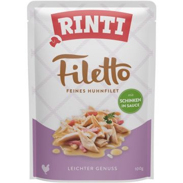 Rinti P.B. Filetto Huhn & Schinken in Sauce 100g (Menge: 24 je Bestelleinheit) Rinti P.B. Filetto Huhn & Schinken in Sauce 100g (Menge: 24 je Bestelleinheit)