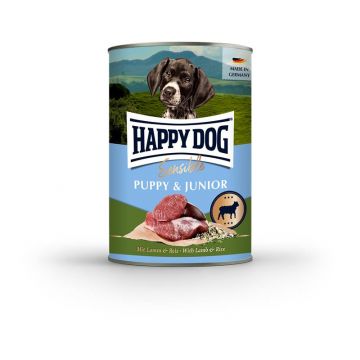 Happy Dog Dose Sensible Puppy Lamm & Reis 400g (Menge: 6 je Bestelleinheit) Happy Dog Dose Sensible Puppy Lamm & Reis 400g (Menge: 6 je Bestelleinheit)