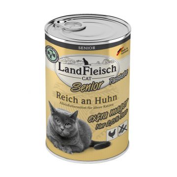 LandFleisch Cat Senior Pastete reich an Huhn extra mager 400g (Menge: 6 je Bestelleinheit)