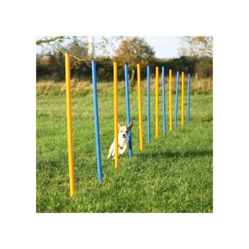 Trixie Dog Fun Agility Slalom 115 x 3 cm, 12 St., blau orange Trixie Dog Fun Agility Slalom 115 x 3 cm, 12 St., blau orange