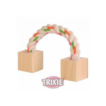 Trixie Baumwollspielseil mit Holz, Kleintiere 20 cm Trixie Baumwollspielseil mit Holz, Kleintiere 20 cm