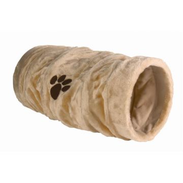 Trixie Spieltunnel, Plüsch 22 × 60 cm, beige