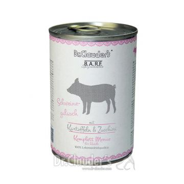 Dr. Clauders BARF Dog Komplettmenü Schweinegulasch 400 g (Menge: 6 je Bestelleinheit)