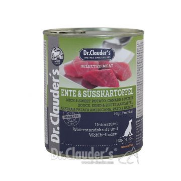 Dr. Clauders Dog Dose Selected Meat Ente & Süßkartoffel 800g (Menge: 6 je Bestelleinheit) Dr. Clauders Dog Dose Selected Meat Ente & Süßkartoffel 800g (Menge: 6 je Bestelleinheit)