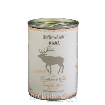 Dr. Clauders BARF Dog Komplettmenü Wildbret 400 g (Menge: 6 je Bestelleinheit)