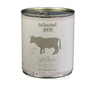Dr. Clauders BARF Dog Komplettmenü Rinderteller 800 g (Menge: 6 je Bestelleinheit)