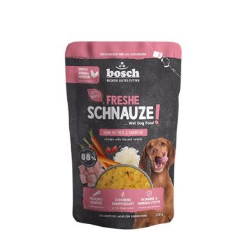 Bosch Freshe Schnauze Nassfutter Huhn mit Reis & Karotten 250g (Menge: 8 je Bestelleinheit)