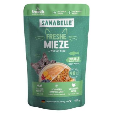Sanabelle Freshe Mieze Forelle, Pute & Huhn 100g (Menge: 10 je Bestelleinheit)