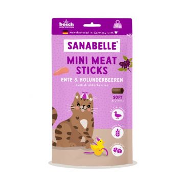 Sanabelle Snack Mini Meat Sticks Ente & Holunderbeeren 55g (Menge: 7 je Bestelleinheit)