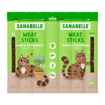 Sanabelle Snack Meat Sticks Lamm & Katzenminze 35g (Menge: 16 je Bestelleinheit)