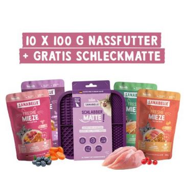 Sanabelle Freshe Mieze Aktionsbox Nassfutter & Schleckmatte