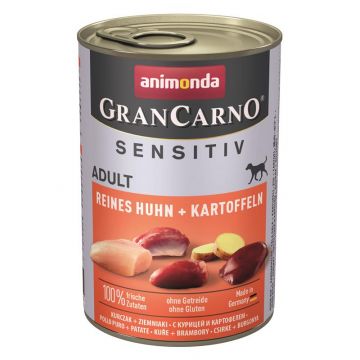 Animonda Dog GranCarno Adult Sensitive Huhn & Kartoffeln 400g (Menge: 6 je Bestelleinheit) Animonda Dog GranCarno Adult Sensitive Huhn & Kartoffeln 400g (Menge: 6 je Bestelleinheit)